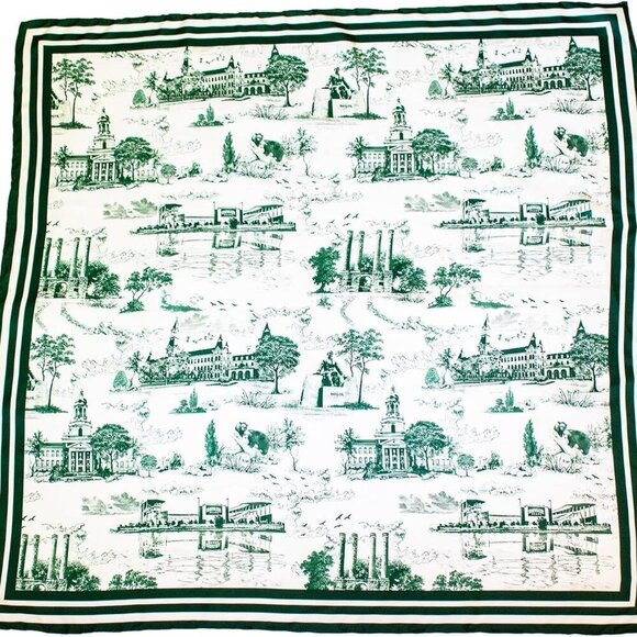 Women’s Silk Baylor Toile Scarf Elegant Gift for Graduates and Fans
